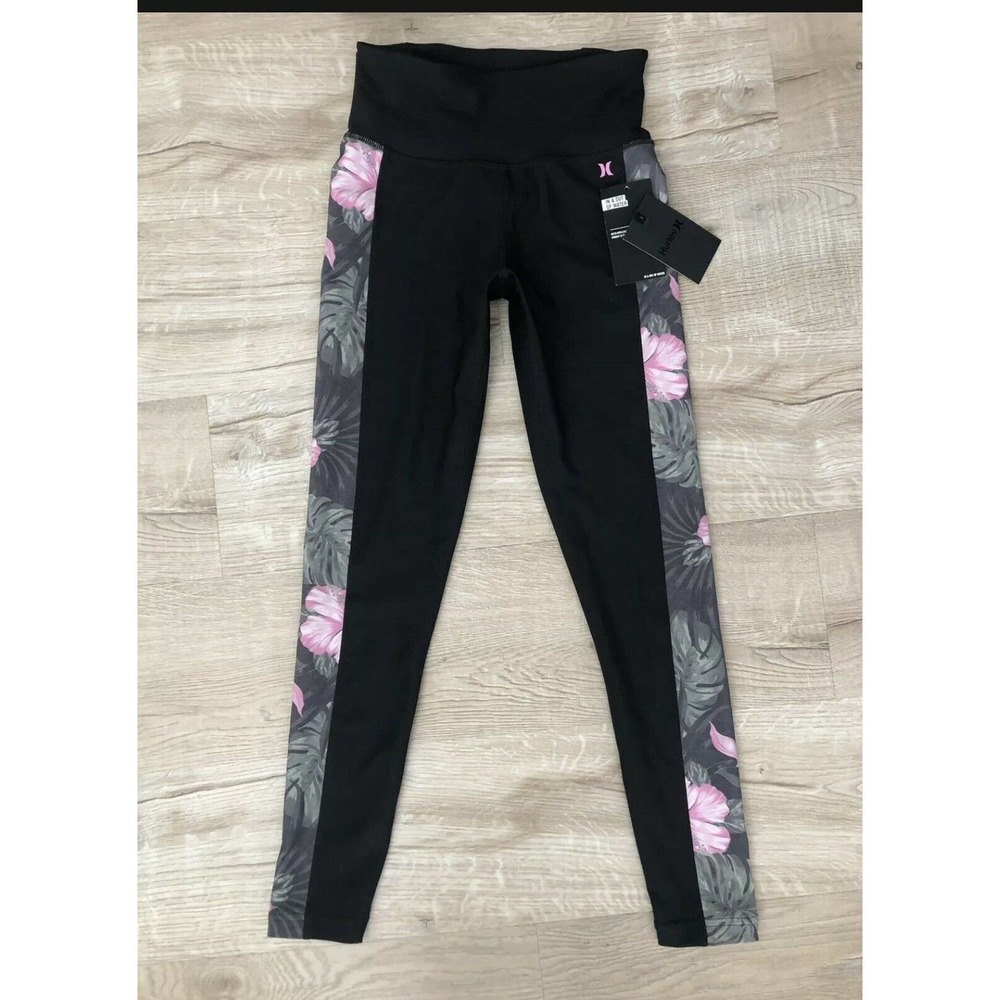 Hurley Lanai Hybrid Leggings Hawaiian NWT Size XL
